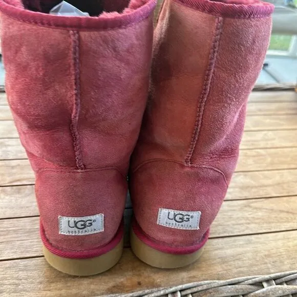 UGG CLASSIC KNOT DIVA PINK BAILEY BOOT 12