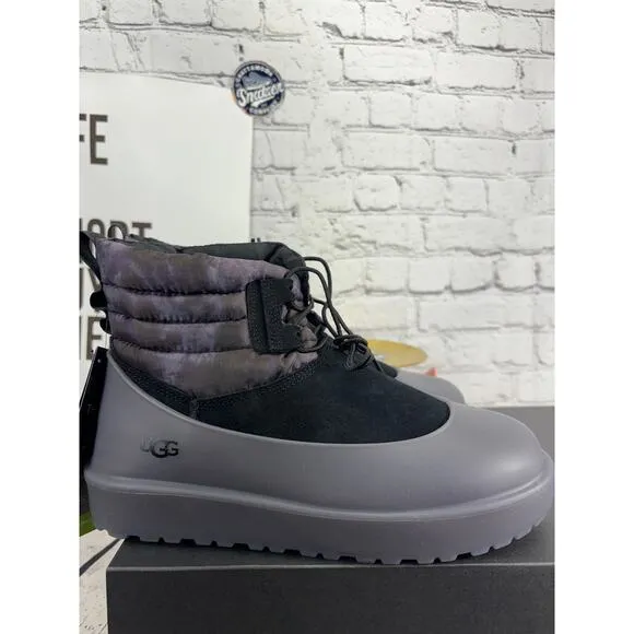 UGG Classic Mini Lace WEA Smokescreen Boots Guard Mens 11 Black Insulated NEW