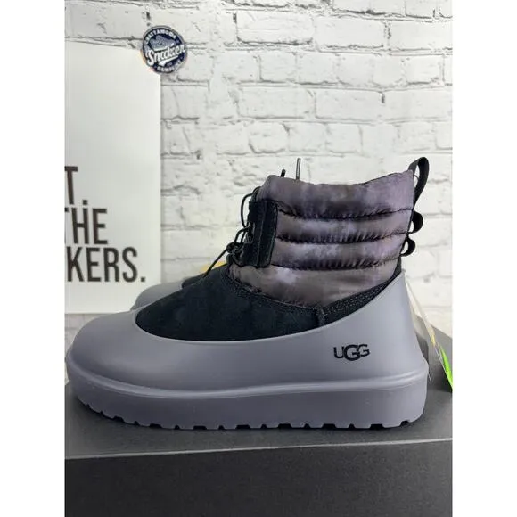 UGG Classic Mini Lace WEA Smokescreen Boots Guard Mens 11 Black Insulated NEW