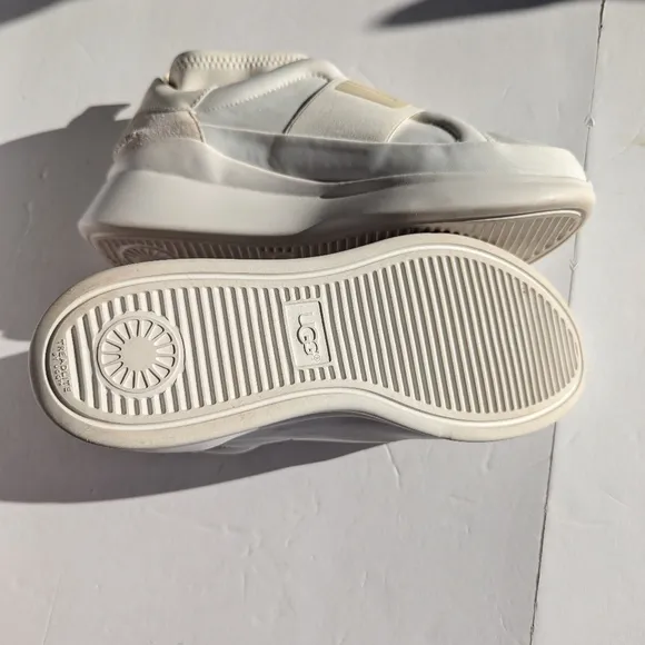 UGG Coconut Milk White leather slip on sneakers
