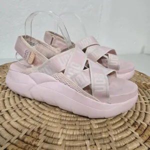 UGG LA Cloud Pink Strappy Platform Sandals 11