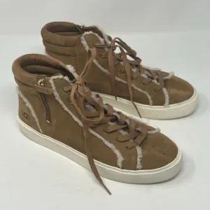 UGG Olli Heritage Sneakers high top women 11 tan sherpa suede