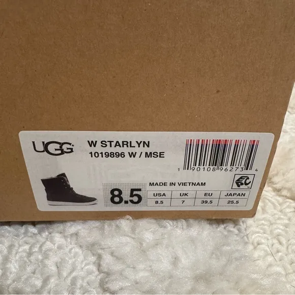 UGG starlyn lace up sheepskin leather high top boot