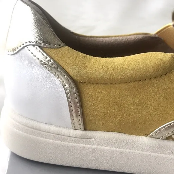 VANELI SPORT Okal Slip On Platform Chunky Yellow White Sneakers Size 8M NWOT