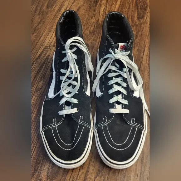 Vans Black and White Sk8 Hi Old School Vans Sneakers Size 12