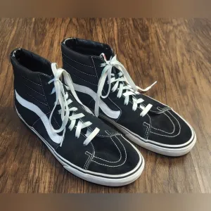 Vans Black and White Sk8 Hi Old School Vans Sneakers Size 12