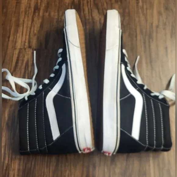 Vans Black and White Sk8 Hi Old School Vans Sneakers Size 12