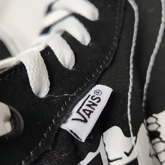 Vans Filmore Hi Black White Skull High-Top Sneakers (M Size 7.5)