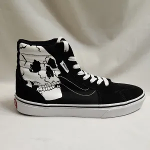 Vans Filmore Hi Black White Skull High-Top Sneakers (M Size 7.5)