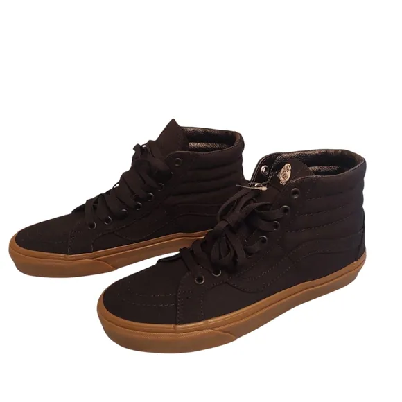 Vans .Men's Black and Brown High-Top Sneakers
