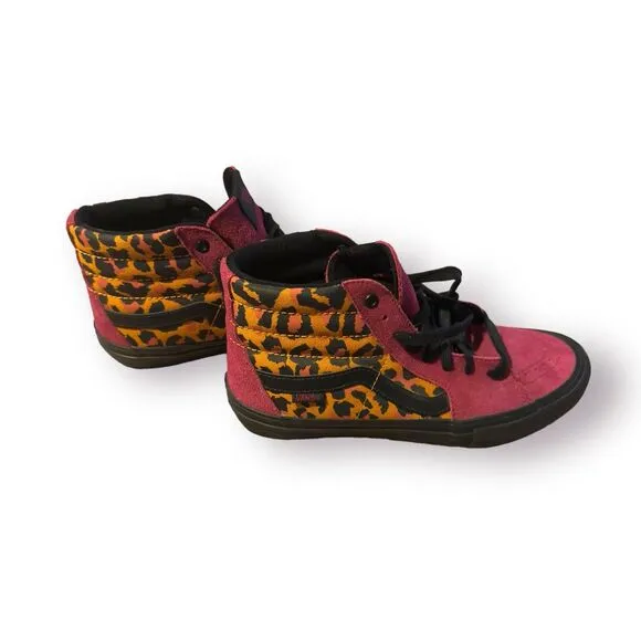 Vans SK8-Hi‎ Pro-punk Beet Red / Cheetah Print UltraCush US Men’s Size 8