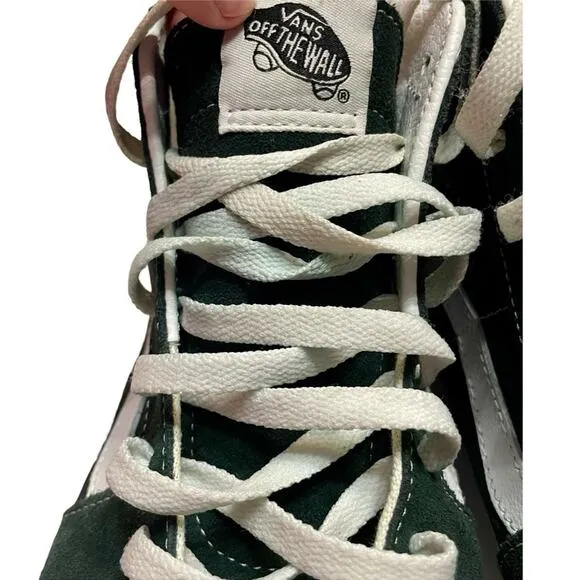 VANS Sk8 High Top Mens Dark Green Suede Sneakers Size 11