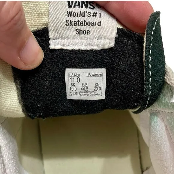 VANS Sk8 High Top Mens Dark Green Suede Sneakers Size 11
