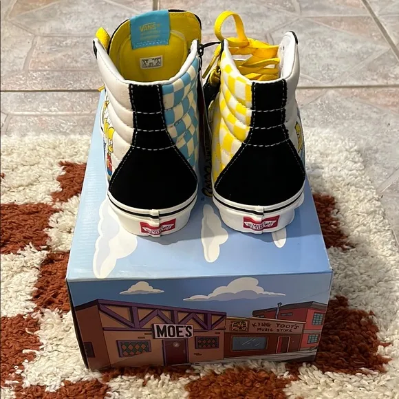 Vans x Simpsons Old Skool High-Top Sneakers - Black and Yellow