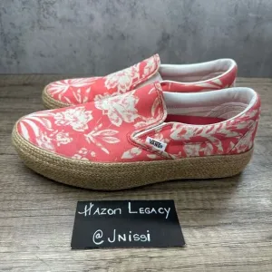 Vans~Women’s~Platform Espadrilles Deep Sea Coral~Size 8.5