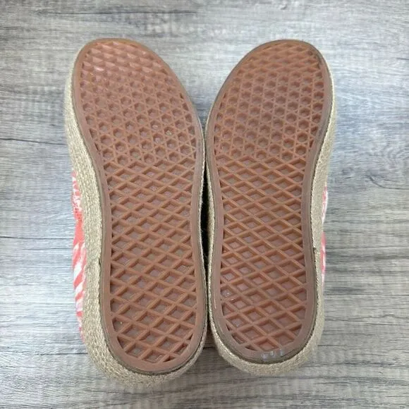 Vans~Women’s~Platform Espadrilles Deep Sea Coral~Size 8.5