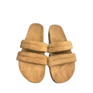 Varley Women's Giles 2.0 Quilted Slides 9‎ Brown Double Padded Straps Sandals