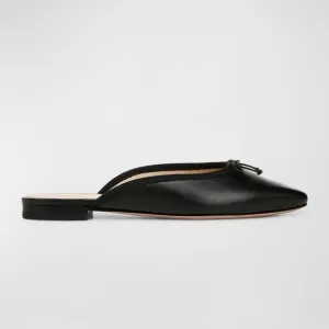 Veronica Beard Catherine Leather Bow Ballerina Mules 8.5 New