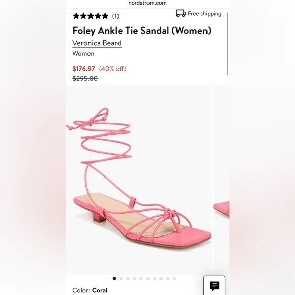VERONICA BEARD Leather Strappy Sandals
