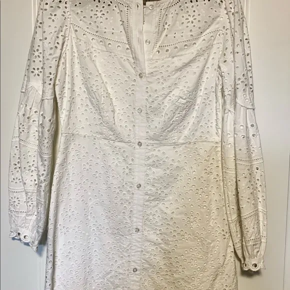Veronica beard white eyelet Yara dress