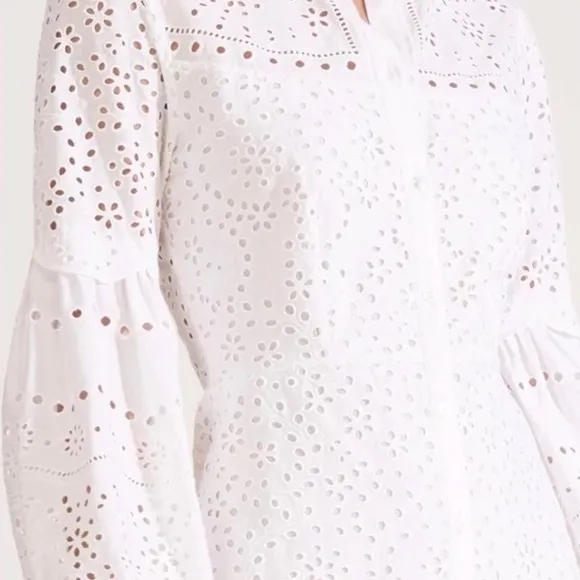 Veronica beard white eyelet Yara dress
