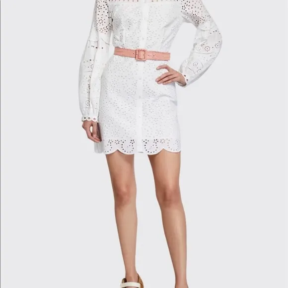 Veronica beard white eyelet Yara dress