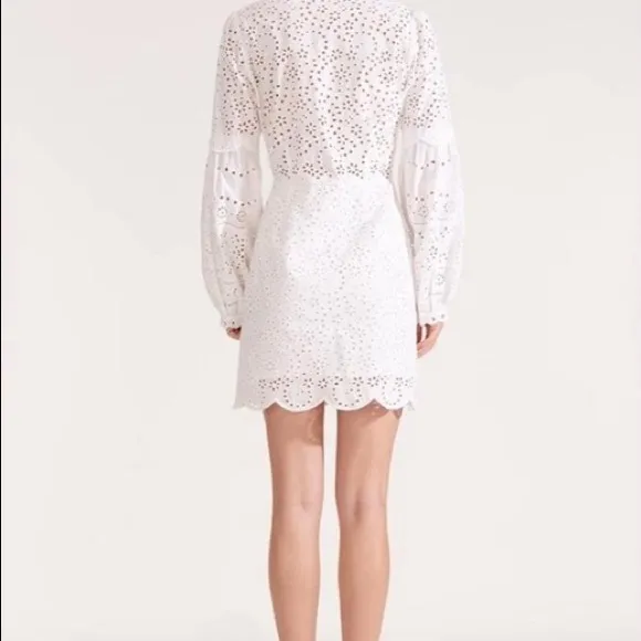 Veronica beard white eyelet Yara dress
