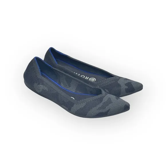 VHTF: Rothy’s ➤ The Point Ballet Ballerina Flat ➤ Grey Camo ➤ 7M Retired Recycle