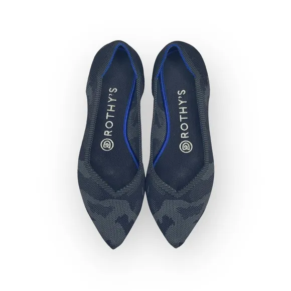 VHTF: Rothy’s ➤ The Point Ballet Ballerina Flat ➤ Grey Camo ➤ 7M Retired Recycle