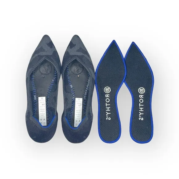 VHTF: Rothy’s ➤ The Point Ballet Ballerina Flat ➤ Grey Camo ➤ 7M Retired Recycle