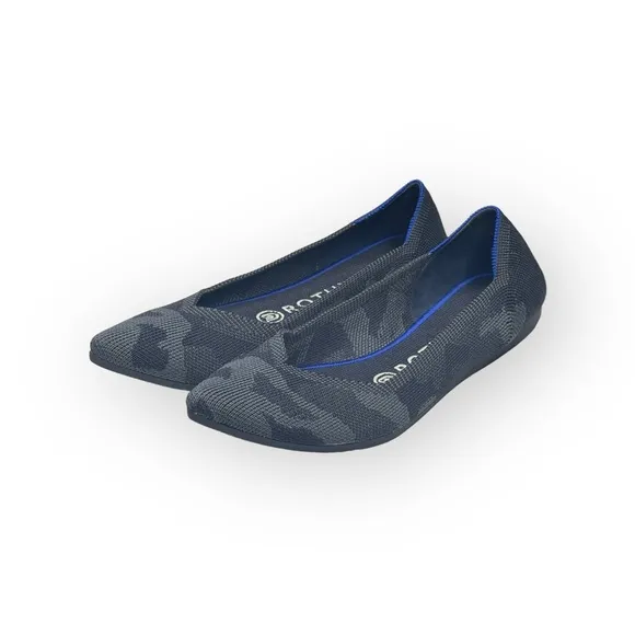 VHTF: Rothy’s ➤ The Point Ballet Ballerina Flat ➤ Grey Camo ➤ 7M Retired Recycle