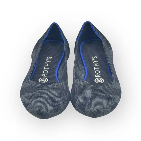 VHTF: Rothy’s ➤ The Point Ballet Ballerina Flat ➤ Grey Camo ➤ 7M Retired Recycle