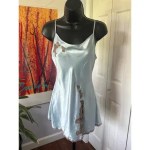 Victoria's Secret Slip Dress Lingerie Lace Trim Satin Mini Babydoll