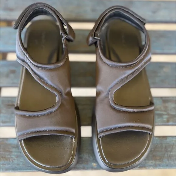 Vince Fresca Womens Sandal 8M Strappy Slingback Sport Open Toe Grip Tape Straps