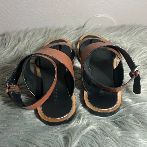Vince Mailin Ankle Strap Sandal Black Size US 8M