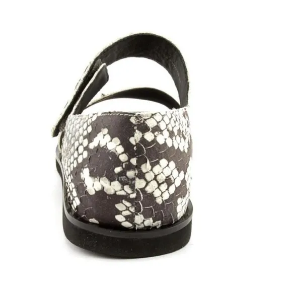 Vince Salina Snakeskin Minimalist Flat Sandals, Size 6M