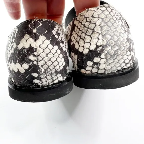 Vince Salina Snakeskin Minimalist Flat Sandals, Size 6M