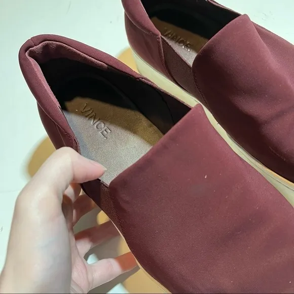 Vince Warren Micro Stretch Red Platform Sneakers