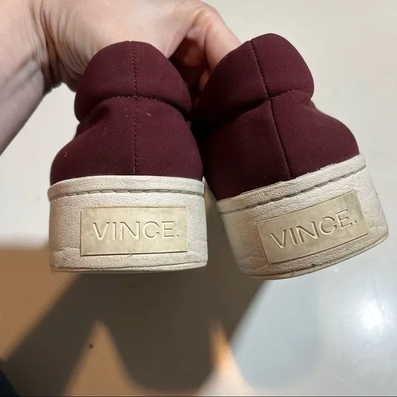 Vince Warren Micro Stretch Red Platform Sneakers