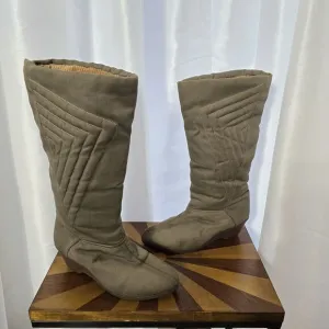 Vintage 1960s 70s Ski Snow Winter Boots Mod Boho US 6 Quilted Corduroy USA Women
