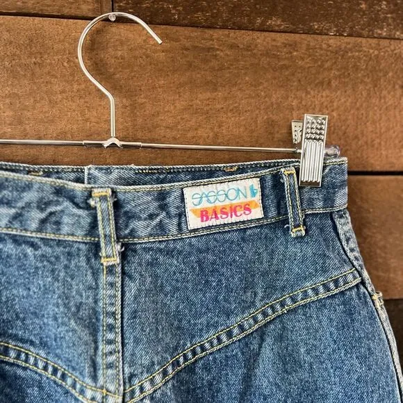 Vintage 80s Western Sasson Basics Denim Pencil Skirt