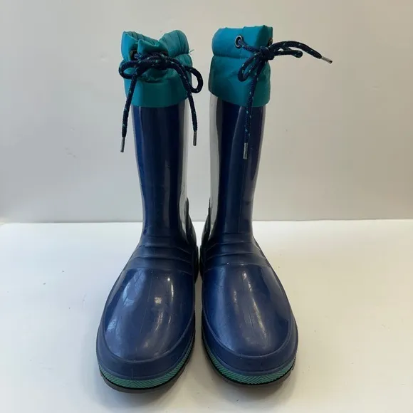 Vintage LaCrosse Winter Snow Boots Insulated Waterproof Blue Teal Kids Size 5‎