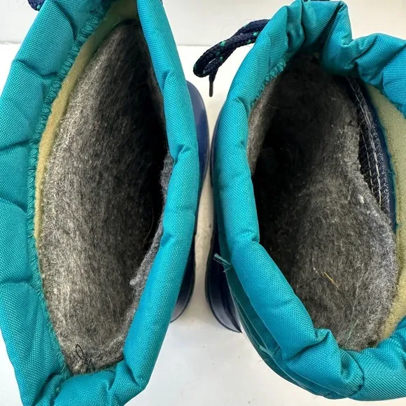 Vintage LaCrosse Winter Snow Boots Insulated Waterproof Blue Teal Kids Size 5‎