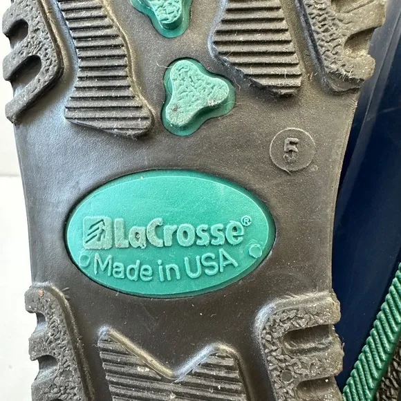 Vintage LaCrosse Winter Snow Boots Insulated Waterproof Blue Teal Kids Size 5‎