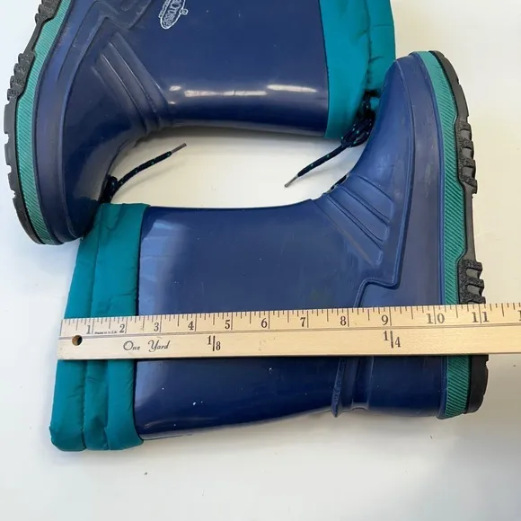 Vintage LaCrosse Winter Snow Boots Insulated Waterproof Blue Teal Kids Size 5‎