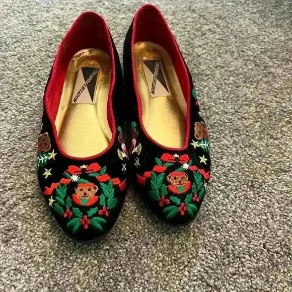 Vintage Mootsies Tootsies Holiday Ballet Flats Size 7.5M