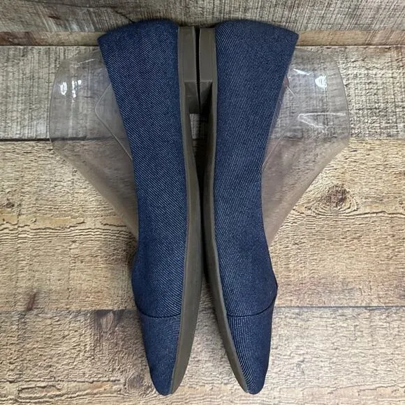 Vionic Caballo Blue Denim Pointed Toe Ballet Flats Size 7