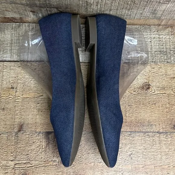 Vionic Caballo Blue Denim Pointed Toe Ballet Flats Size 7