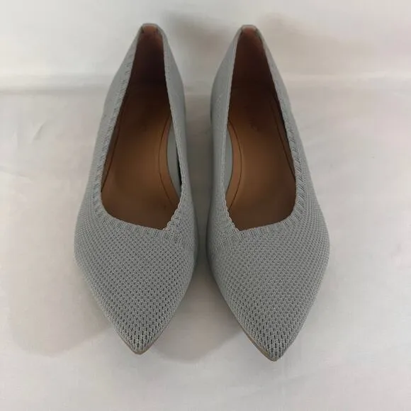 Vionic Dahila Women's Ballet Flats Size 10 Pointed Toe Skimmer Shoes Light Grey