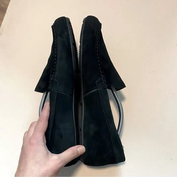 Vionic Tompkin loafer slipon Moccasin Ortho Arch Support black leather suede 13